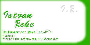 istvan reke business card